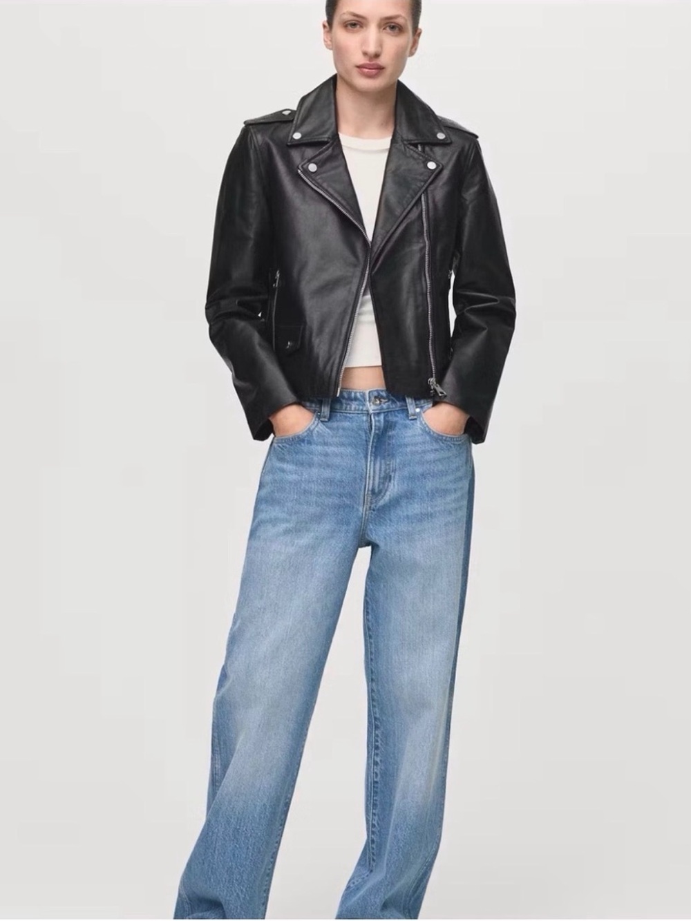 Classic Leather Moto Jacket